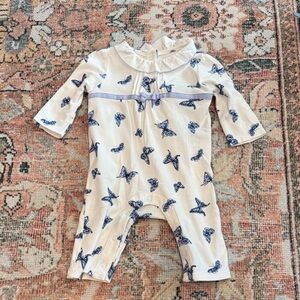 Janie and Jack Blue Butterfly Print One Piece